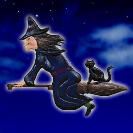 Architectural Castings: weathervane-witch-blue