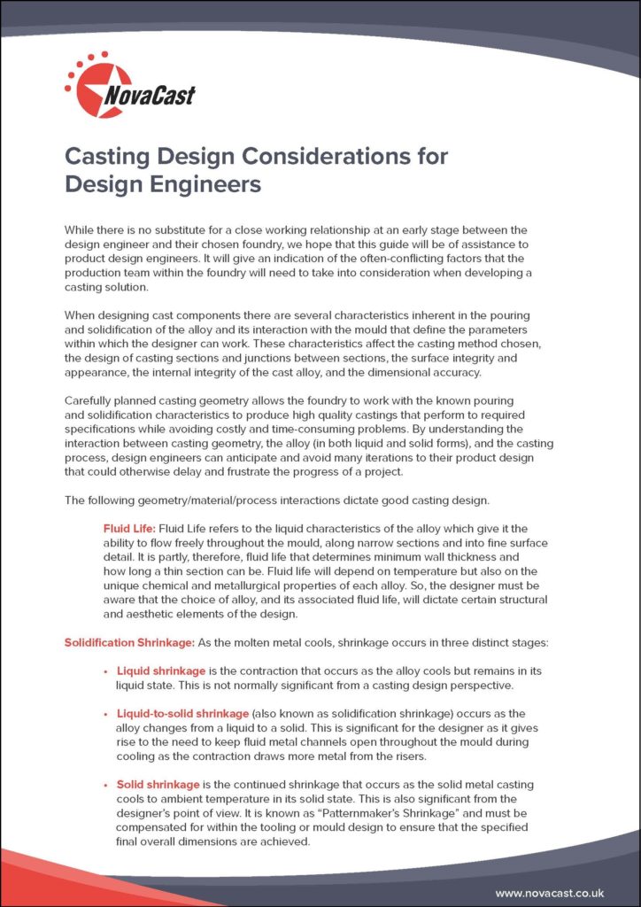 Casting Design Considerations