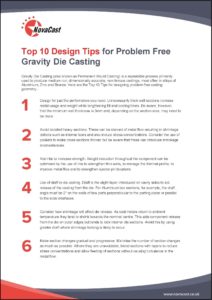Top 10 Tips for problem free gravity die casting