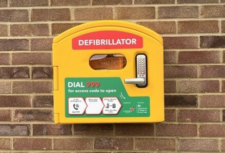 Defibrillator at NovaCast HQ